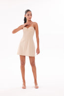 The Everyday Mini Bustier Dress - All Nude