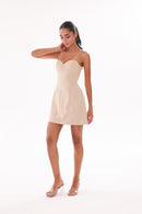 The Everyday Mini Bustier Dress - All Nude