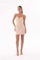The Everyday Mini Bustier Dress - All Nude