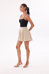 The Signature Hourglass Playsuit - Black & Nude