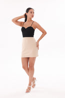 The Everyday Mini Bustier Dress - Black & Nude