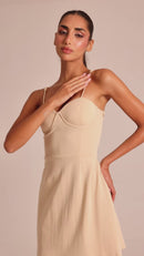 The Everyday Mini Bustier Dress - All Nude